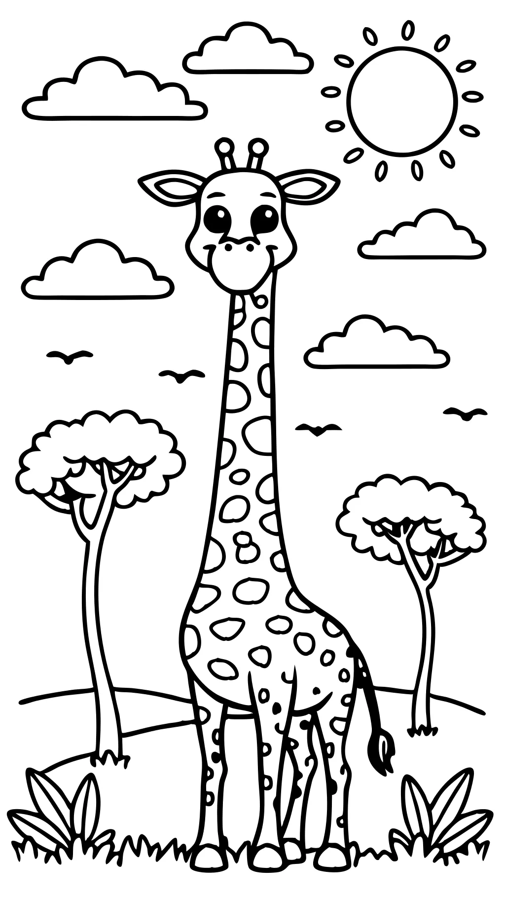 coloring pages of a giraffe